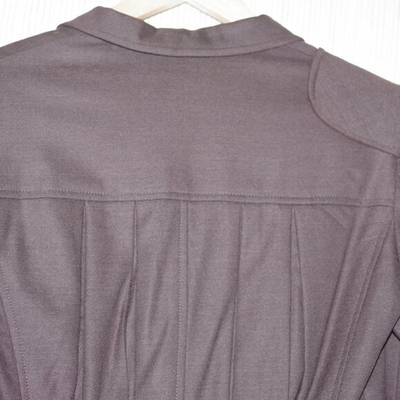 Asprey Brown Wool Blend Pleated Back Women Blazer Jacket Size:4 - Picture 7 of 9